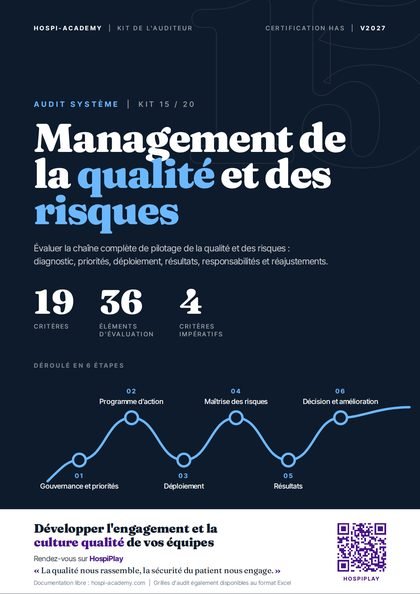 Kit 15 : Audit système · Management de la qualité et des risques
