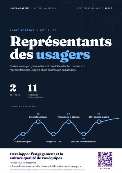 Kit 17 : Audit système · Représentants des usagers
