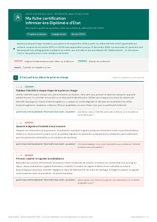 Fiche repères Infirmier·ère
