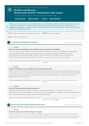 Fiche repères Responsable qualité